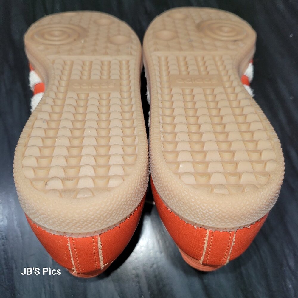Adidas Samba OG Originals Women's Collegiate Orange & Cream White Gum Sneakers - Picture 11 of 16